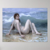 The Wave van William-Adolphe Bouguereau Poster (Voorkant)