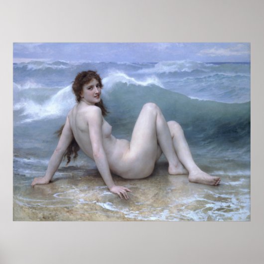 The Wave van William-Adolphe Bouguereau Poster (Voorkant)