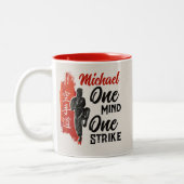 The Way of Karate - Brushstroke Power Tweekleurige Koffiemok (Links)