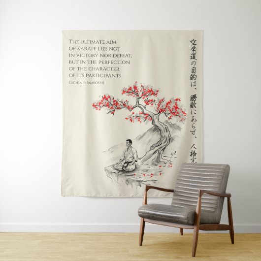 The Way of Karate - Wisdom of Gichin Funakoshi Wandkleed (In situ)