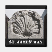 The Way of St. James, Scallop Route Marker Magneet (Voorkant)
