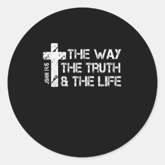 The Way, Truth, Life - John 14 6 Bijbelverse Chris Ronde Sticker