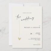 The wedding Invitation - Minimalist Black and Gold (Devant)