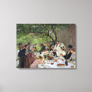 The Wedding Meal in Yport, 1886 Canvas Afdruk