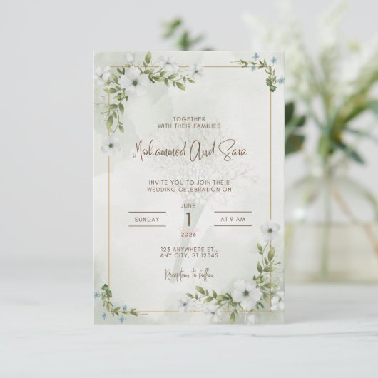 The weeding Invitation  (Debout devant)