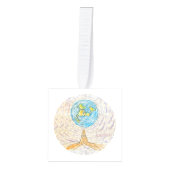 The wellness Sphere - Wooden Cube Ornament (Voorkant)