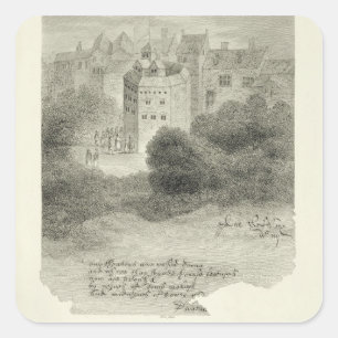 The Wereldbol Theater, Bankside, Southwark, na een Vierkante Sticker