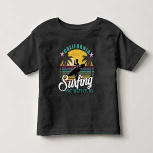The West Coast - California Surfing Toddler T-shir Kinder Shirts