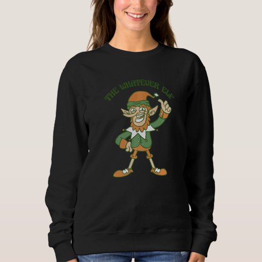 The Whatever Elf Cute Ugly Christmas Sweater   (Voorkant)