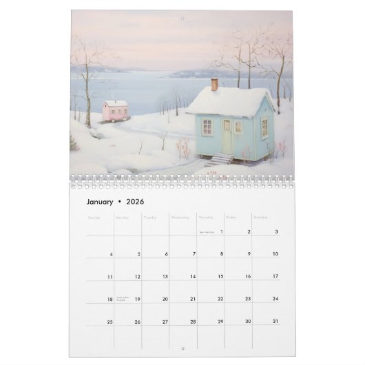 The Whimsical World of Petite Abodes Calendar Kalender (Jan 2026)