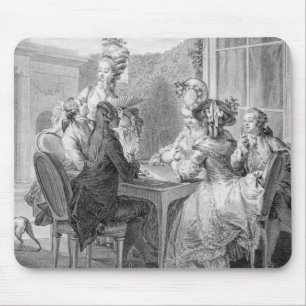 The Whist Party, 1783, gegraveerd door Jean Dambru Muismat