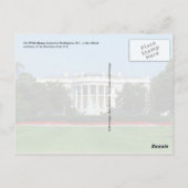 The White House, Washington, D.C. Briefkaart (Achterkant)