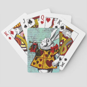The White Rabbit {{ Alice in Wonderland}} Pokerkaarten