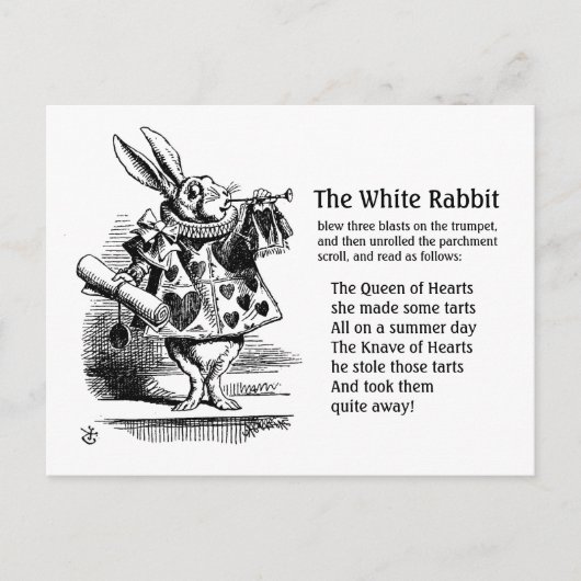 The White Rabbit CC0242 Fairy Tale Briefkaart (Voorkant)