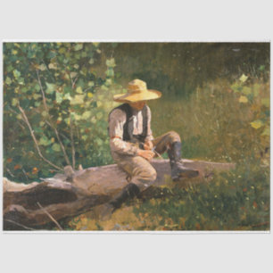The Whittling Boy (door Winslow Homer) Tissuepapier