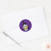 The Wicked Witch Crystal Ball Halloween Ronde Sticker (Envelop)