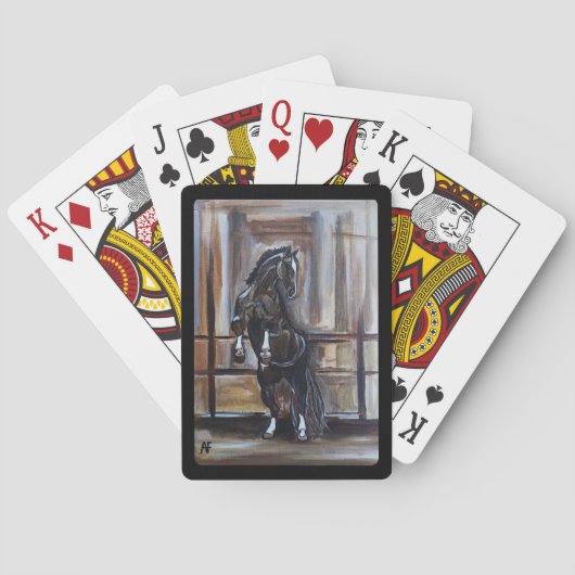 The Wild Horse Painting by Alfred Fox Pokerkaarten (Achterkant)