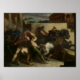 The Wild Horse Race at Rome, c.1817 Poster