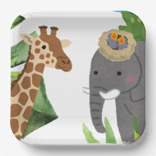 The Wild One' Animal thema kind Verjaardagsfeest Papieren Bordje