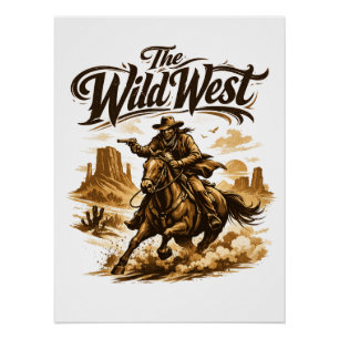 The Wild West – Cowboy in Action Poster Perfect Poster