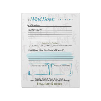 The WIND DOWN – 5-Minute Evening Journal Notepad Notitieblok
