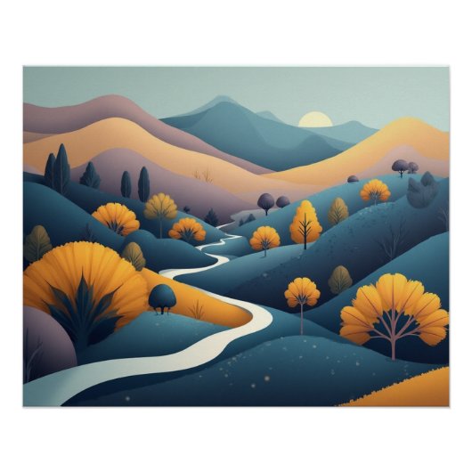 The winding pathway perfect poster (Voorkant)