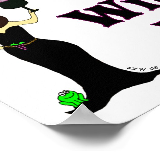 "The Wine Witch Dracks Here" Poster du bar d'Hallo (Coin)