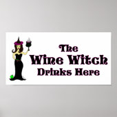 "The Wine Witch Dracks Here" Poster du bar d'Hallo (Devant)