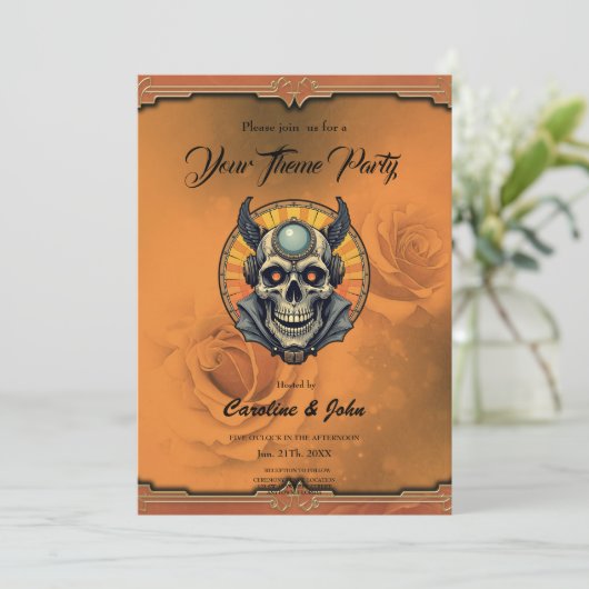 The winged skull.  kaart (Staand voorkant)