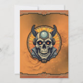 The winged skull.  kaart (Achterkant)