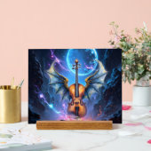 The Winged Violin of Moonlit Realms Acryl Bord (Huwelijk)
