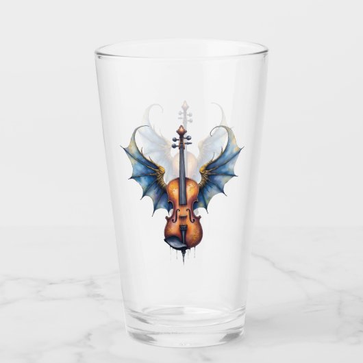 The Winged Violin of Moonlit Realms Glas (Voorkant)