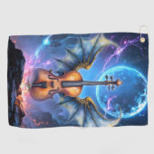 The Winged Violin of Moonlit Realms Golfhanddoek (Horizontaal)
