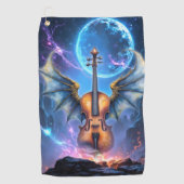 The Winged Violin of Moonlit Realms Golfhanddoek (Voorkant)