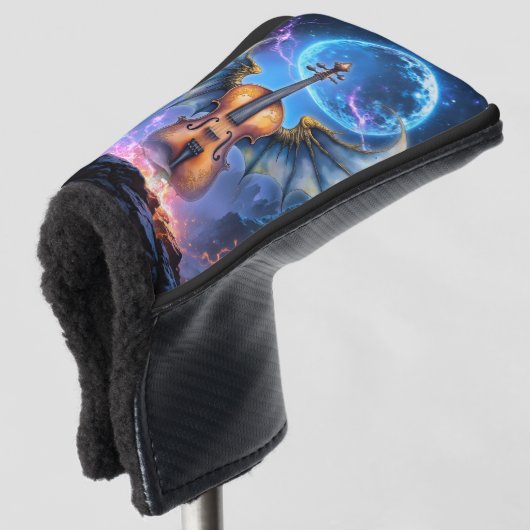 The Winged Violin of Moonlit Realms Golfheadcover (3/4 voorkant)