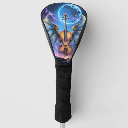The Winged Violin of Moonlit Realms Golfheadcover (Voorkant)