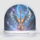 The Winged Violin of Moonlit Realms Sneeuwbol (Achterkant)