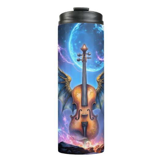 The Winged Violin of Moonlit Realms Thermosbeker (Voorkant)