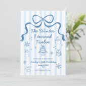 The Winter I turned 12 Birthday Invitation (Debout devant)