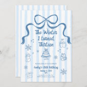 The Winter I turned 13 Birthday Invitation (Devant / Derrière)