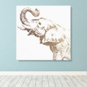 The Wisest Elephant Canvas Afdruk (Insitu (Houten vloer))