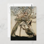The Witch and Old Lady Tree 1922 Briefkaart (Voorkant / Achterkant)