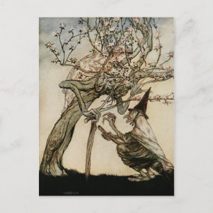 The Witch and Old Lady Tree 1922 Briefkaart