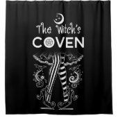 The Witch's Coven Witchy Witch Legs Halloween Douchegordijn (Voorkant)