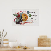 The Witch's Kiss: een Jack of Lantern op Halloween Poster (Keuken)