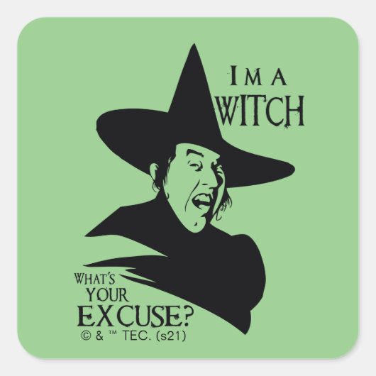 The Wizard Of Oz™ | I'm A Witch Vierkante Sticker (Voorkant)