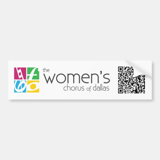 The Women's Chorus of Dallas Logo QR Code Bumper S Bumpersticker (Voorkant)