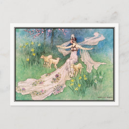 The Woodcutter's Daughter van Warwick Goble Briefkaart