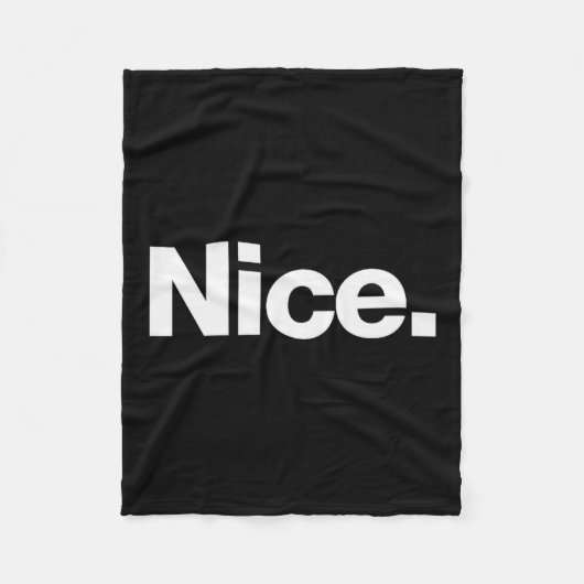 The Word Nice _ A Christmas Design That Says Nice Fleece Deken (Voorkant)