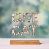 The words "CUTE CAT" are made using cat faces (Neutre)